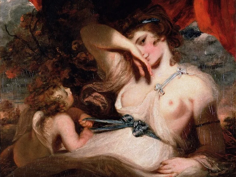 1723-Joshua Reynolds - Cupido scioglie la cinta di Venere